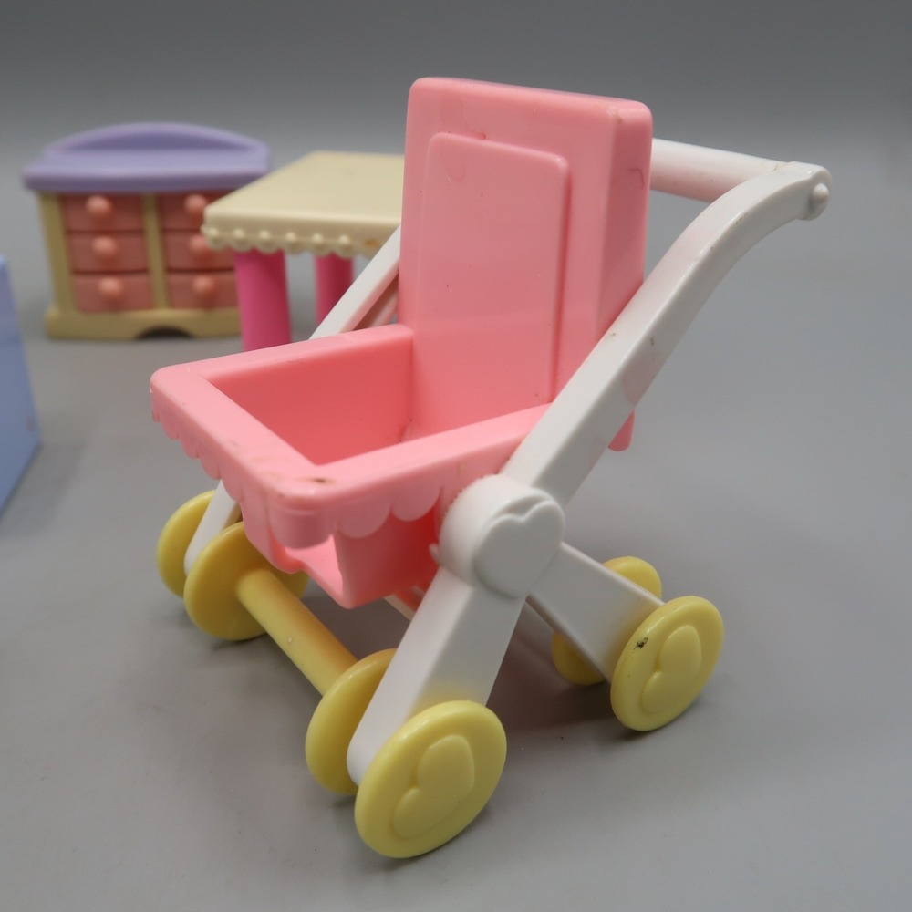 Fisher Price Dollhouse Couch, Stroller, unbranded dresser table Toy Lot - Picture 6 of 8